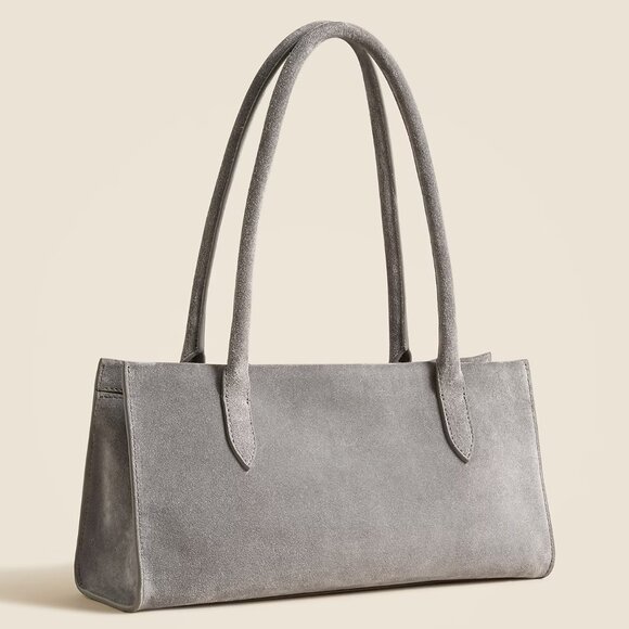 J.Crew Berkeley Structured Shoulder Bag in Suede - New - Picture 3 of 14